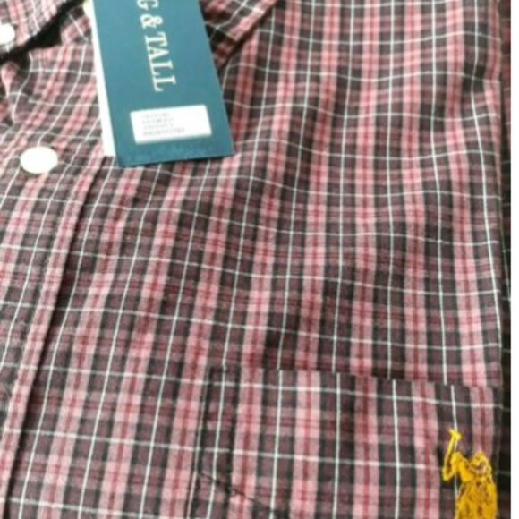 US POLO ASSN Mens 2XL Big Red Plaid Shirt Long Sleeve Button Down NWT MSRP $ 60 - Picture 7 of 9